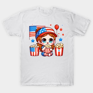 A Whimsical Tribute to American Culture in Cartoon Style T-Shirt T-Shirt